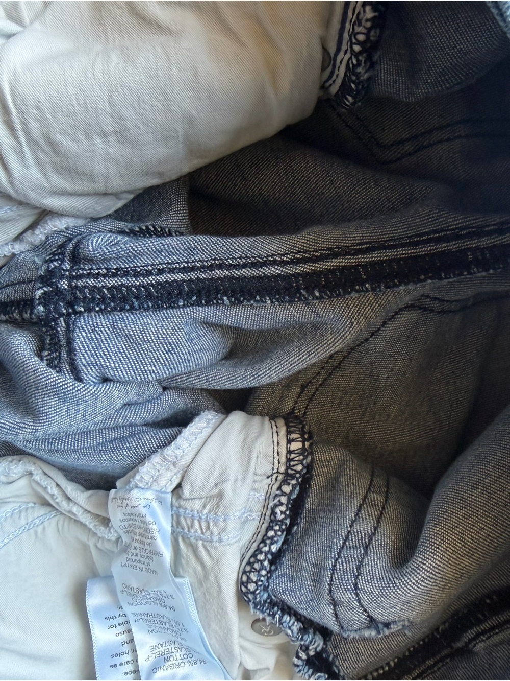 Good American Light Blue Straight Leg Jeans with Frayed Hem - Picture 9 of 14